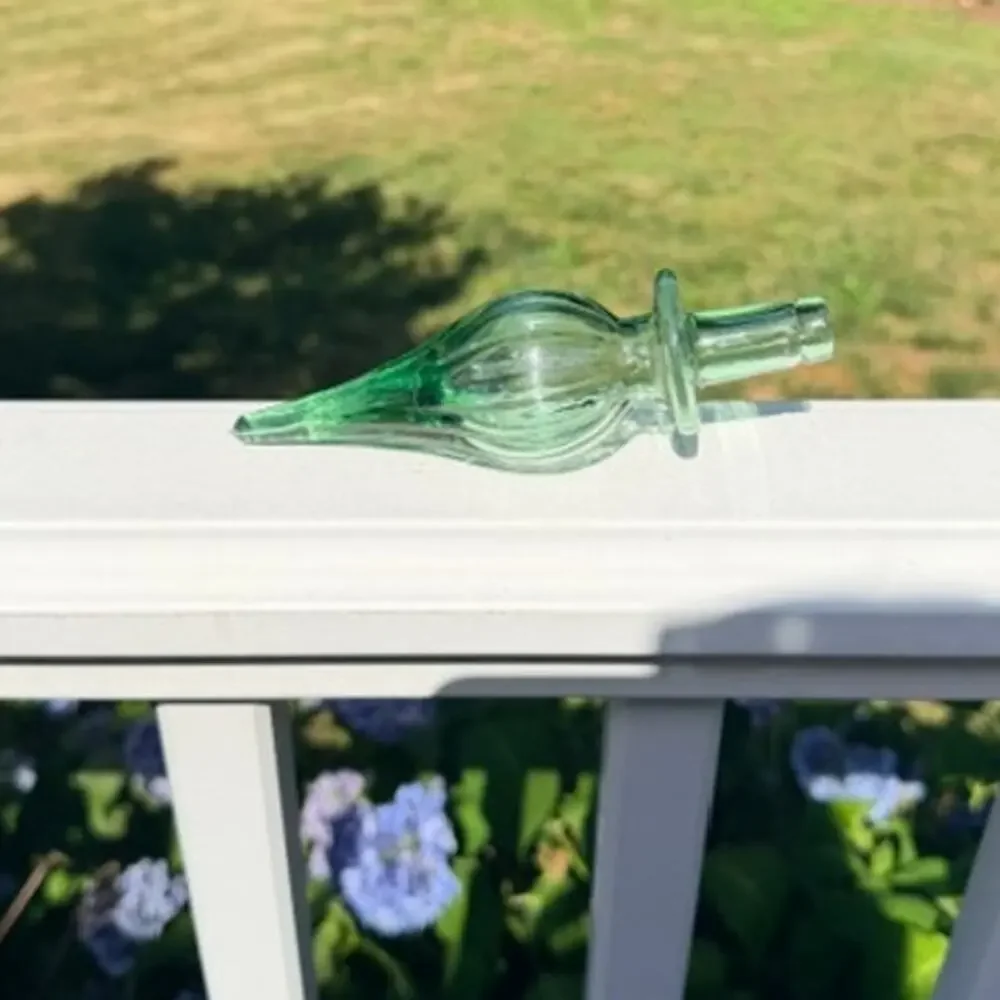 Vintage Empoli Italy Bell Pattern Green Genie Bottle Decanter